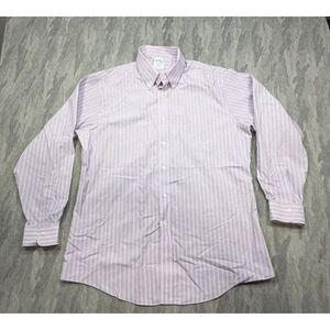 Brooks Brothers Long Sleeve Button Down Shirt Mens Size 16.5/34 Slim Fit Striped